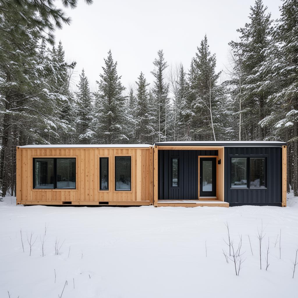 The Maple — exterior view with birch trees
