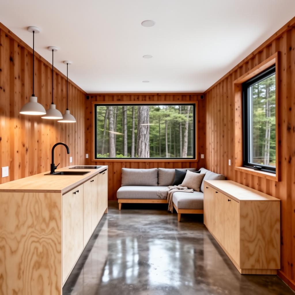 The Voyageur — open concept kitchen and living interior